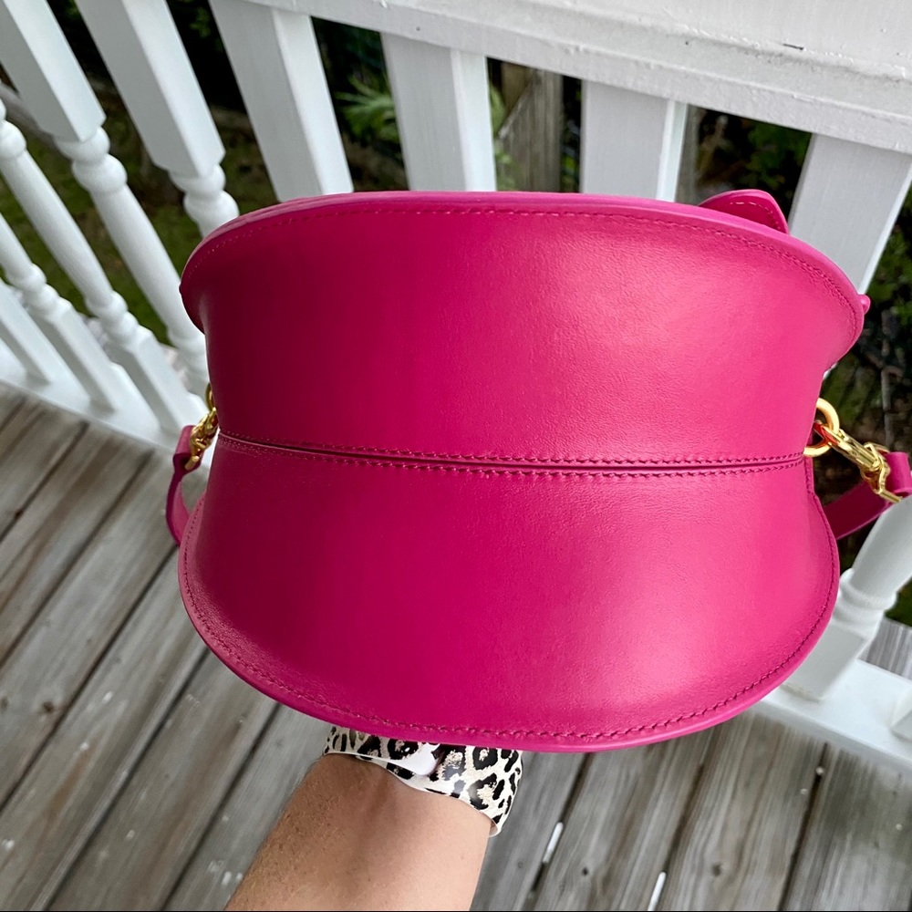 Yuzefi Delores Knot Top Handle Bag in Fuchsia - Picture 12 of 16
